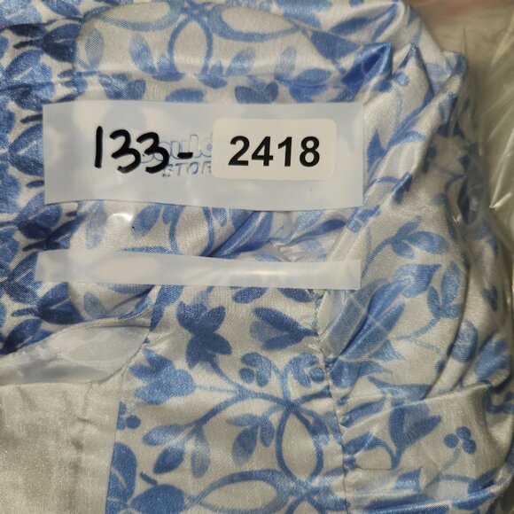 Gymboree Baby Girls 6-12 Months Blue Floral Sleeveless Party Dress With Bow Acce - Picture 7 of 7